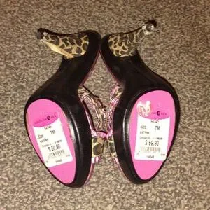 Betsey Johnson Shoes Vintage Y2k Bestey Johnson Leopard Pink